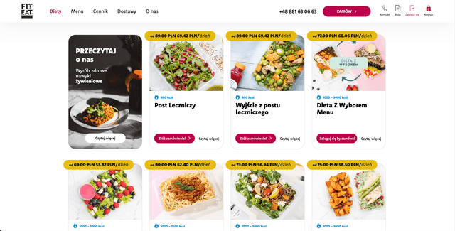 screenshot from FitEat project